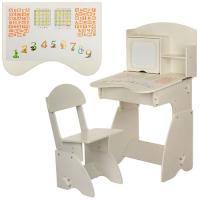 купить Регулируемая парта со стульчиком F112 крашеная (белая)