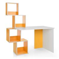 купить Детская деревянная парта M 3854-6 с надстройкой (бело-желтая)