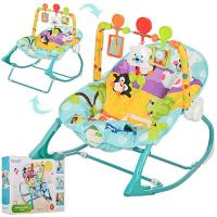 купить Детский шезлонг-качалка M 3238 регулируемая спинка