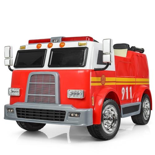 Детская пожарная машина Bambi M 3827EBLR-3 полный привод и водяной пистолет (красная)