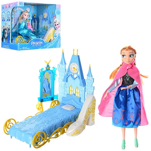 Игровая спальня для куклы Frozen 2002AB кровать и аксессуары