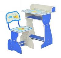 купить Детская парта растишка со стульчиком Bambi HB 2029 A-01-7 рус.язык (синяя)