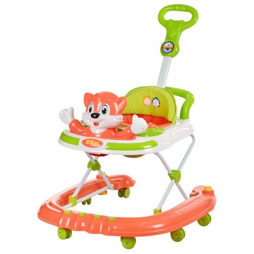 Детские ходунки GL 3296 2в1 "Котик" с родительской ручкой