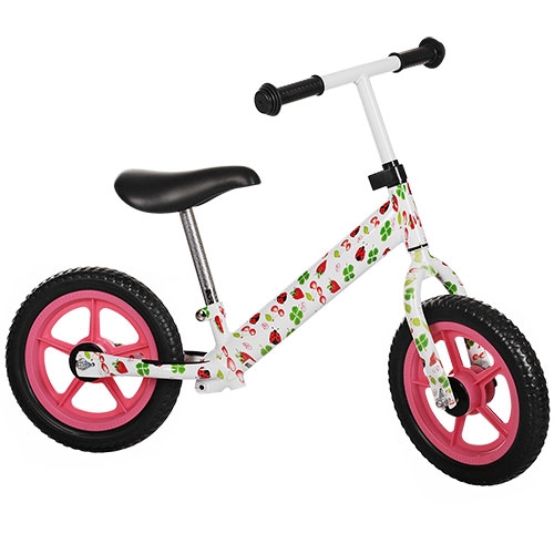 Беговел детский 12 дюймов PROFI KIDS M 3440W-2 колеса EVA (белый тутти-фрутти)