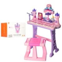 купить Детский синтезатор с конструктором и стульчиком 88037 запись и микрофон