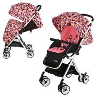 купить Коляска детская AMORE M 3405-8 прогулочная с чехлом (коралл-черный)