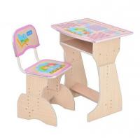 купить Детская парта со стульчиком регулируемая Bambi HB F 2029-02-7 (розовая)