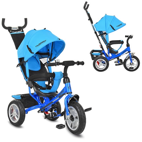 Трехколесный колясочный велосипед TurboTrike M 3113-5A (голубой)