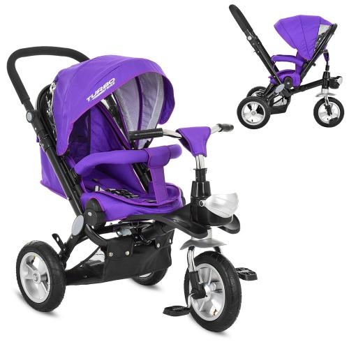 Детский велосипед трансформер Turbotrike M AL3645A-8 с надувными колесами (фиолетовый)