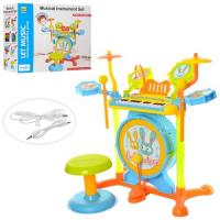 купить Детский синтезатор на ножках BB397 со стульчиком от сети запись микрофон