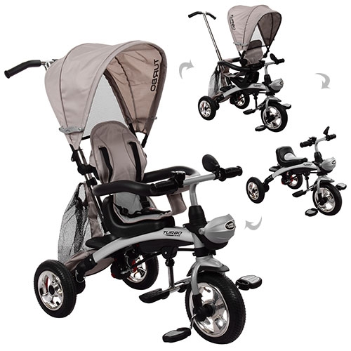 Велосипед – беговел ITRIKE M 3212A-7 TURBO TRIKE 2в1 (бежевый)