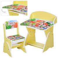 купить Регулируемая парта для детей ML-315-21-2 волк и семеро козлят (салатовая)