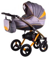 купить Коляска 2 в 1 Adamex Aspena Grand Prix Collection yellow-black 620260