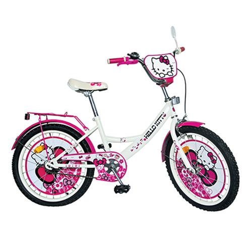 Двухколесный детский велосипед 20" HK 0077 Hello Kitty (белый с розовым)