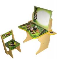 купить Парта растущая «Панда Кун Фу» с мольбертом