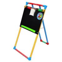 купить Детский мольберт 10489 для рисования мелом, со счетами и часиками