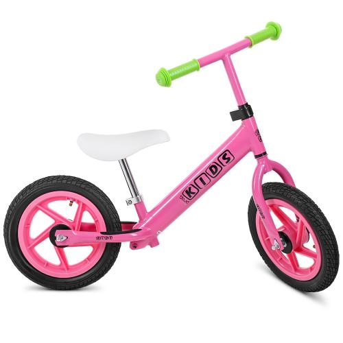 Беговел для детей 12 дюймов PROF1 KIDS M 3440A-2 резиновые колеса (розовый)
