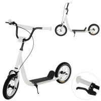 купить Самокат для подростков двухколесный SR 2-046-A с ручным тормозом (белый)