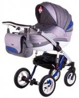 купить Коляска 2 в 1 Adamex Aspena Grand Prix Collection blue-white 620257