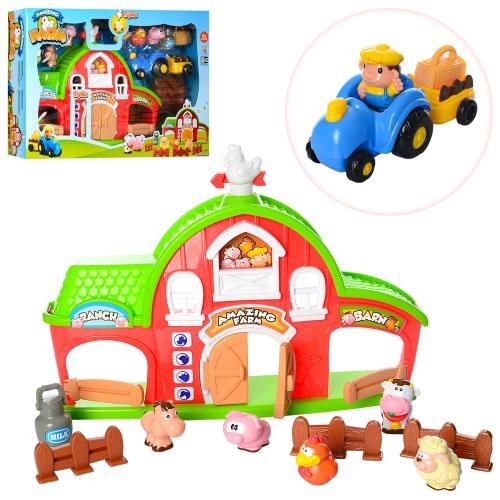 Игровой набор ферма Keenway 30835 трактор и животные