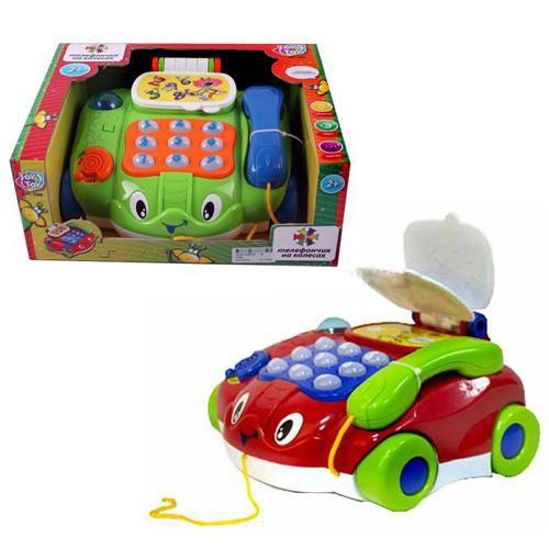 Развивающая игрушка  каталка - телефон 7068 JOY TOY , (муз, свет)