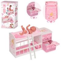 купить Деревянная кровать для куклы DeCuevas 54323 двухэтажная постель