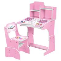купить Парта с полочками Bambi W 2071-13 регулируемая по высоте (розовая)