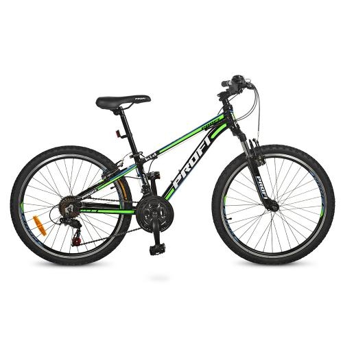 Спортивный велосипед Profi 24 дюйма G24A315-L-1B (черно-салатовый)