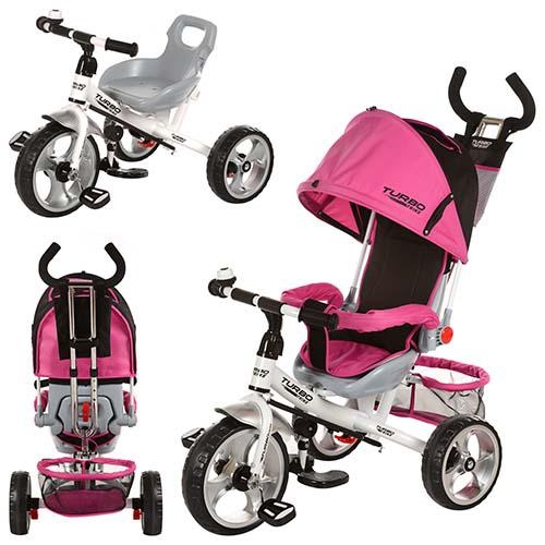 Трехколесный велосипед M 5387-2 Turbotrike для детей (малиново-черный)