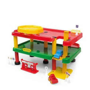 Детский гараж Mochtoys 10031 двухуровневый