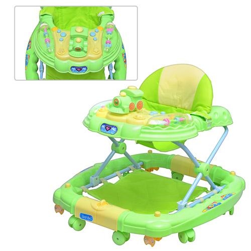 Детские ходунки качалка Bambi M 0538-3 Паровозик (зеленые)