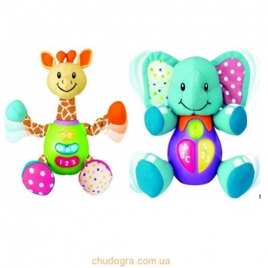 Развивающая игрушка WinFun H 6701 NL Жирафчик и Слоненок