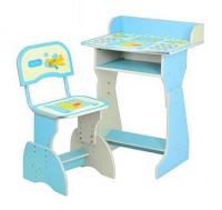 купить Парта для детей со стульчиком Bambi HB 2029 A-04-7 рус.язык (голубая)