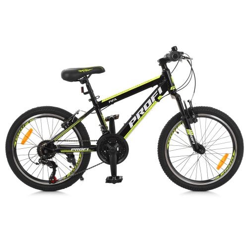 Спортивный велосипед 20 дюймов Profi G20FIFA A20.3 алюминиевая рама 12" Shimano (черно-желтый)