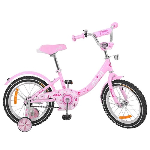 Детский двухколесный велосипед 14 дюймов  Profi G1411 Princess (розовый)