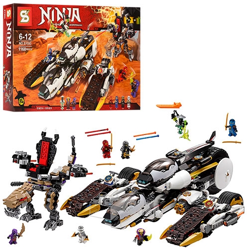 Конструктор для детей Ninja SY593 транспорт (1168 деталей)