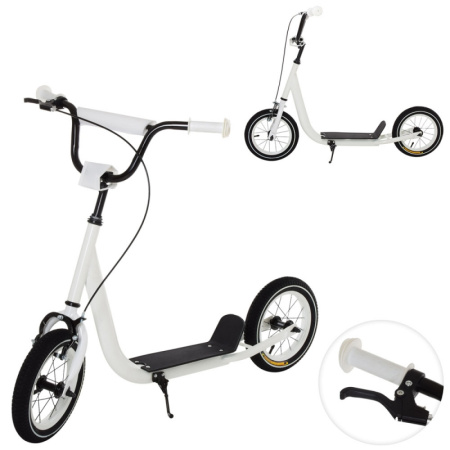 фото Самокат для подростков двухколесный SR 2-046-A с ручным тормозом (белый)