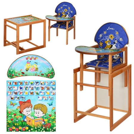 фото Стульчик-трансформер для кормления Vivast М V-120-1 (Азбука дети)