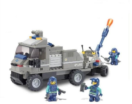 фото Детский игровой конструктор SLUBAN M38 B 0200 "Военная техника", муз. (232 дет)