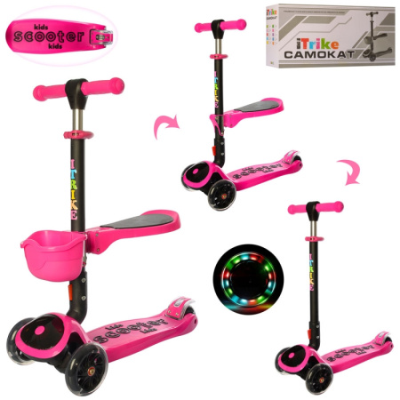 фото Самокат-беговел для детей JR 3-074-BP руль 61,5-83см (малиновый)