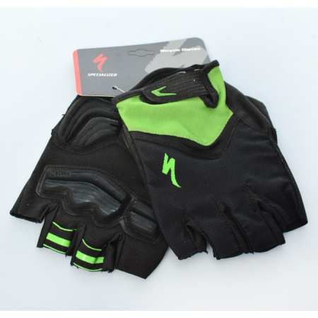 фото Перчатки для спорта SPECIALIZED AS180056-4 с короткими пальцами (зеленые)