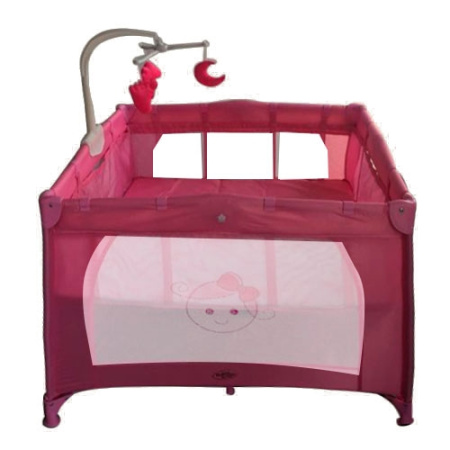 фото Двухуровневый детский манеж Bambi G400-8 (розовый)