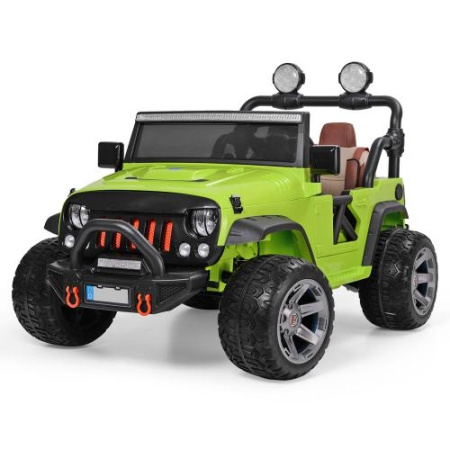 фото Внедорожник для детей Bambi M 3673EBLR-5 с кожаным сиденьем (зеленый)