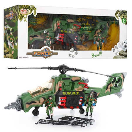 фото Военный игровой набор 36058 A вертолет 59 см