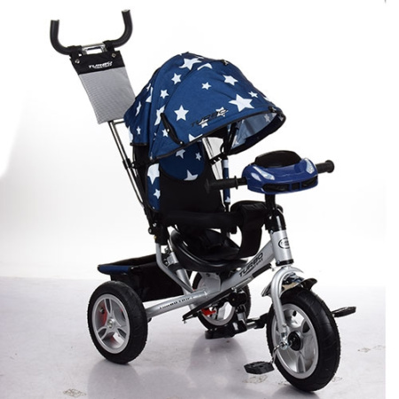 фото Детский трехколесный прогулочный велосипед ITRIKE M 3115HA-S11 (темно-синий звезды)