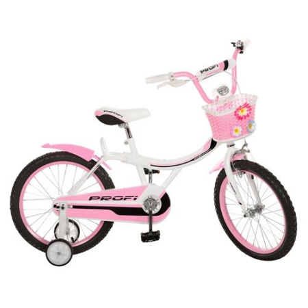 фото Детский велосипед 18 дюймов Profi 18BX406-3 (бело-розовый)