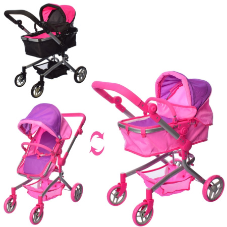 фото Детская коляска трансформер для куклы Melogo 9695A с корзиной