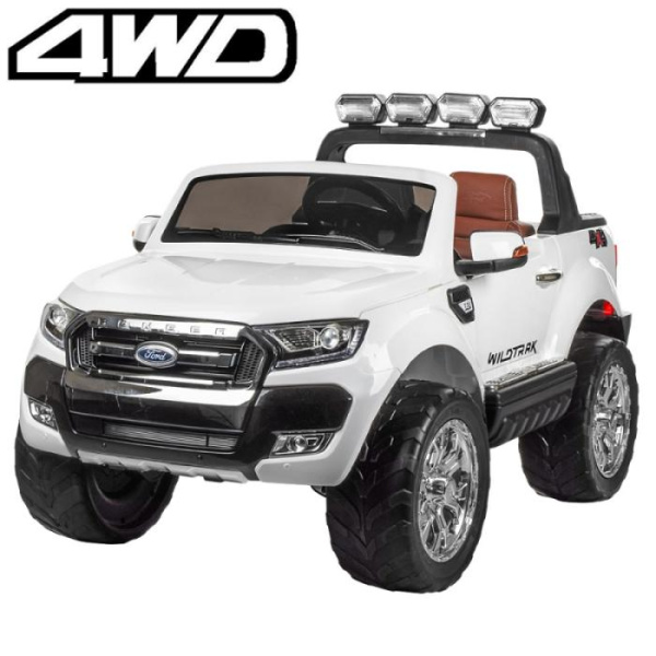 Детский полноприводный джип Ford M 3573EBLR-1 кожаное сиденье (белый)