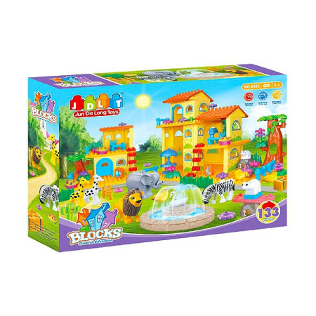 фото Конструктор для детей JDLT  5025, Зоопарк (133 детали), совместим с конструктором «Lego-duplo»