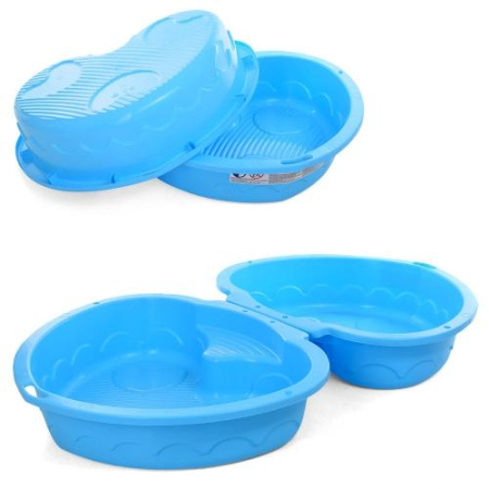 фото Детская пластиковая песочница 435 сердце с крышкой